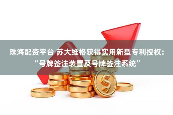 珠海配资平台 苏大维格获得实用新型专利授权：“号牌签注装置及号牌签注系统”